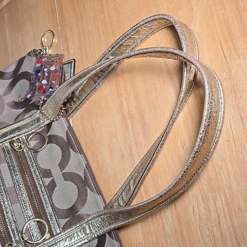 Coach Poppy Op Art Glam Tote #13826 - Picture 9 of 14